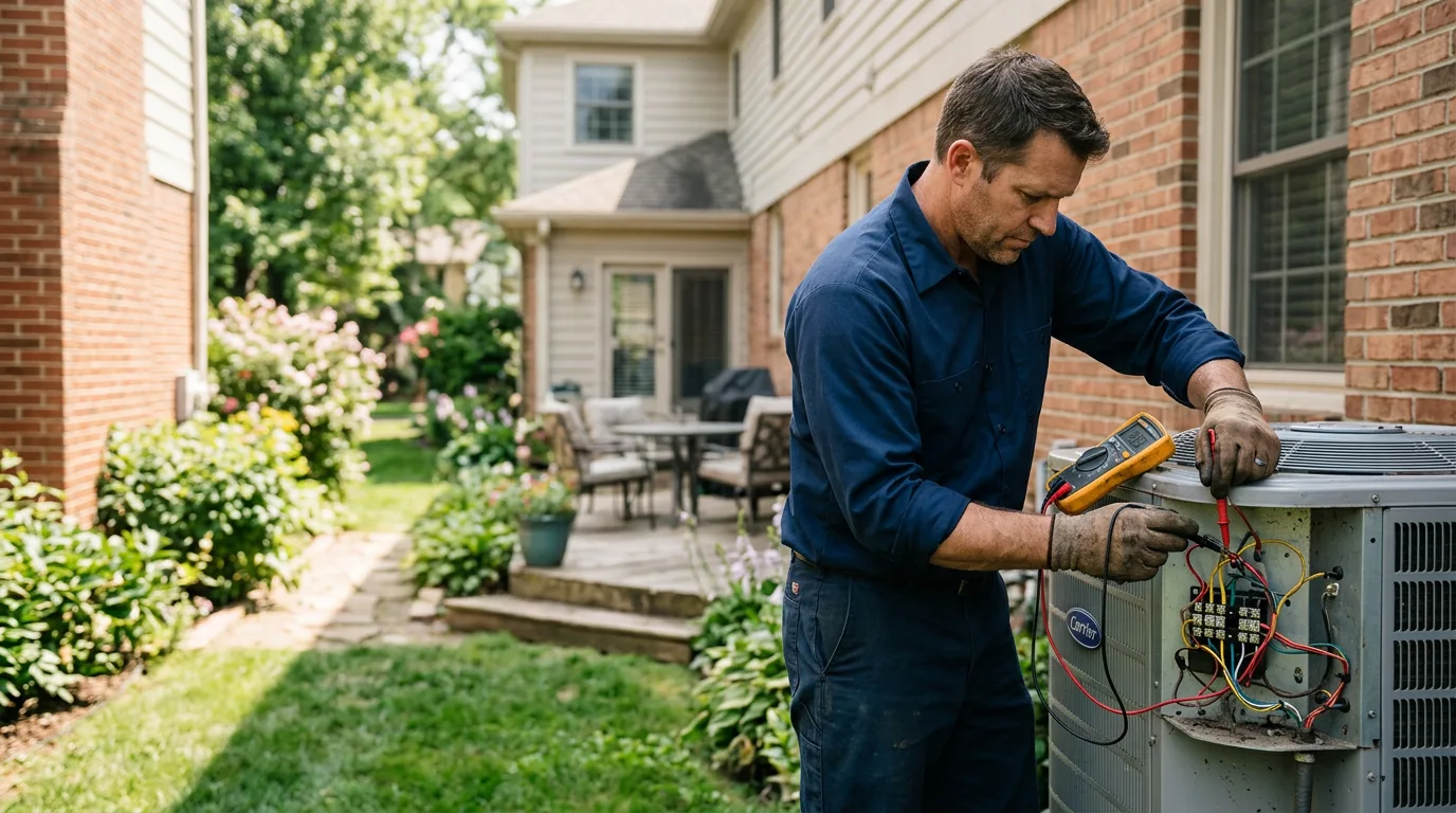HVAC technician working near Ivanhoe, CA